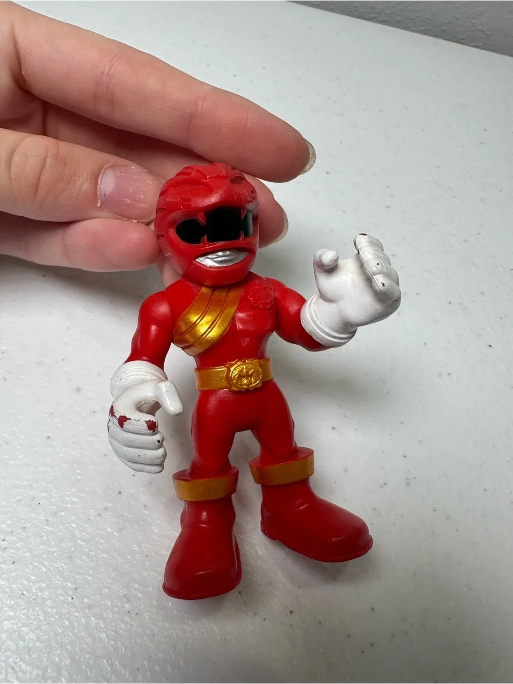 Kids Toy Figure Set - Red Action Ranger & Bright Color Sea Friends